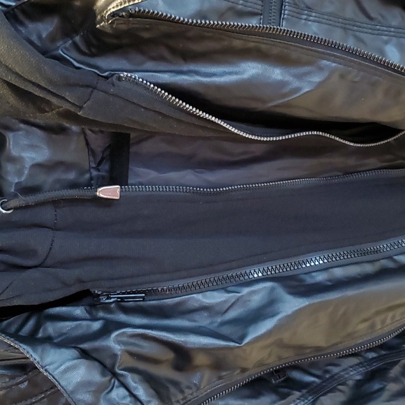 Hooded Faux Leather Jacket - Picture 4 of 4